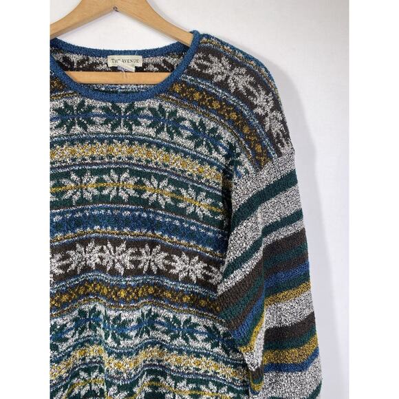 The Avenue Sweater Size 1X Womens Nordic Fair Isle Tunic Womens Cabincore Ski - Picture 11 of 16